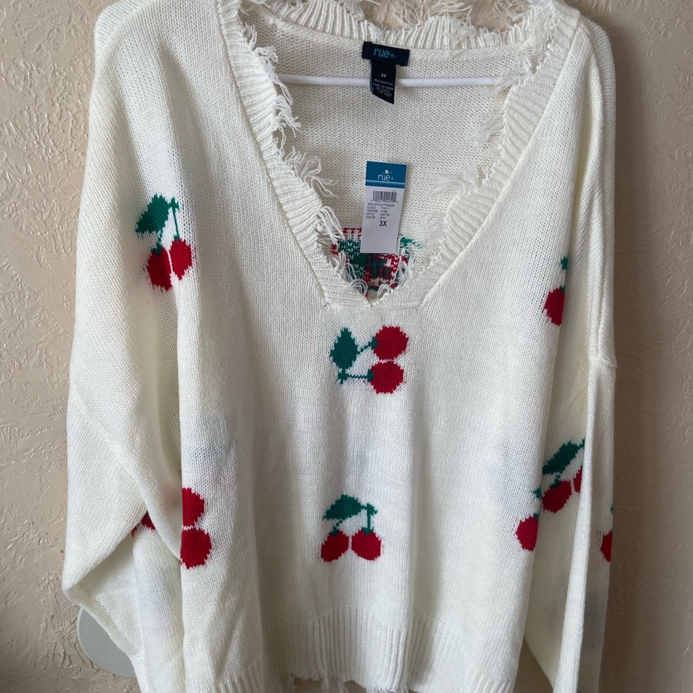 Cherry Print Sweater